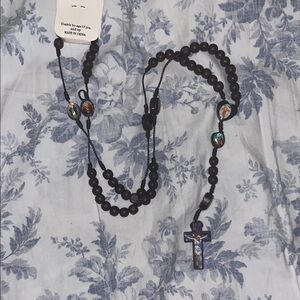 Elegant Brown Beaded Rosemary Necklace